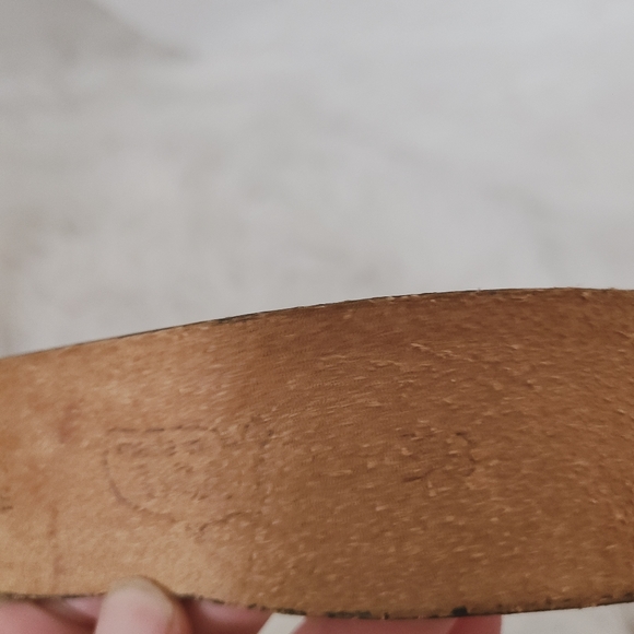 Vintage Brown Leather Embossed Boho Western Belt - Picture 8 of 10